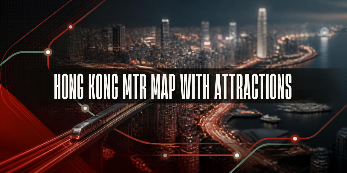 HONG KONG MTR MAP WITH ATTRACTIONS