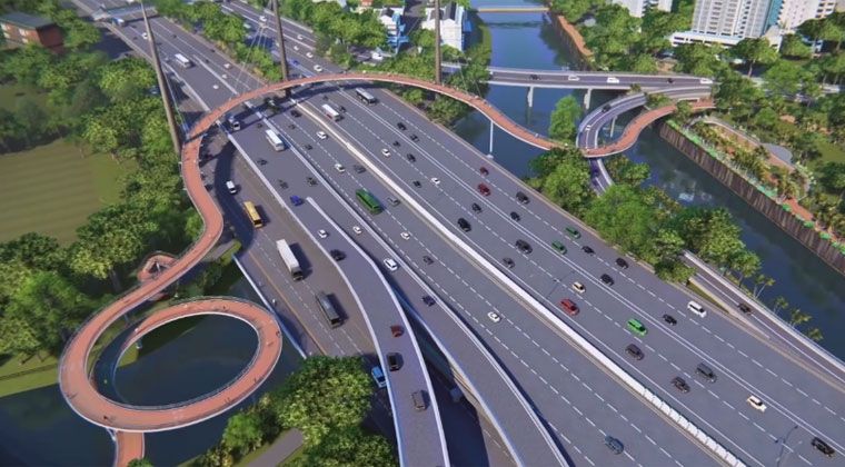 A spirale bridge to be build