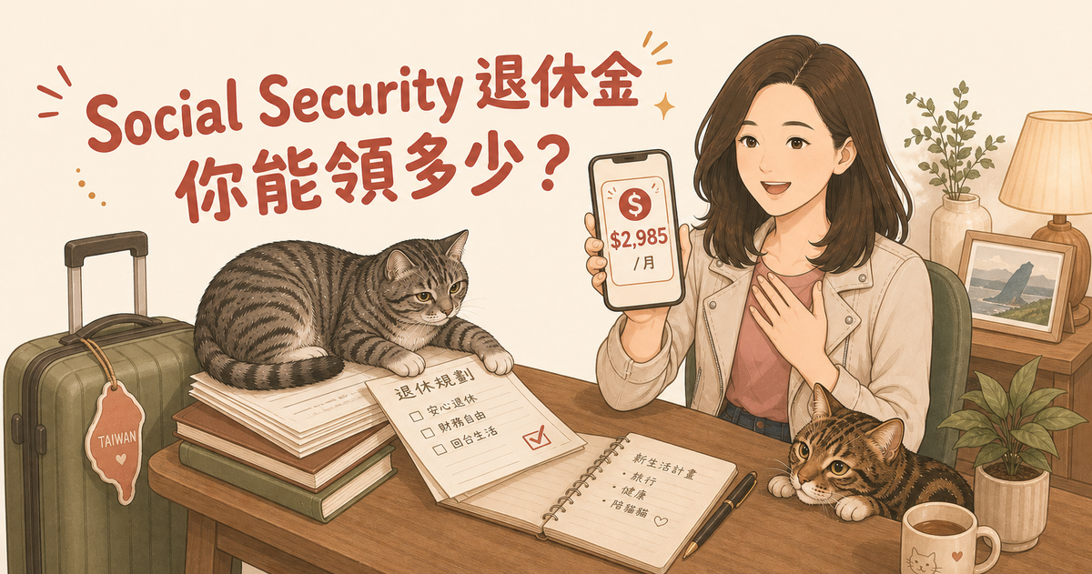 搬回台灣前，你確認過 Social Security 點數夠了嗎？你知道未來屆齡退休在台灣每個月能領到多少錢嗎？