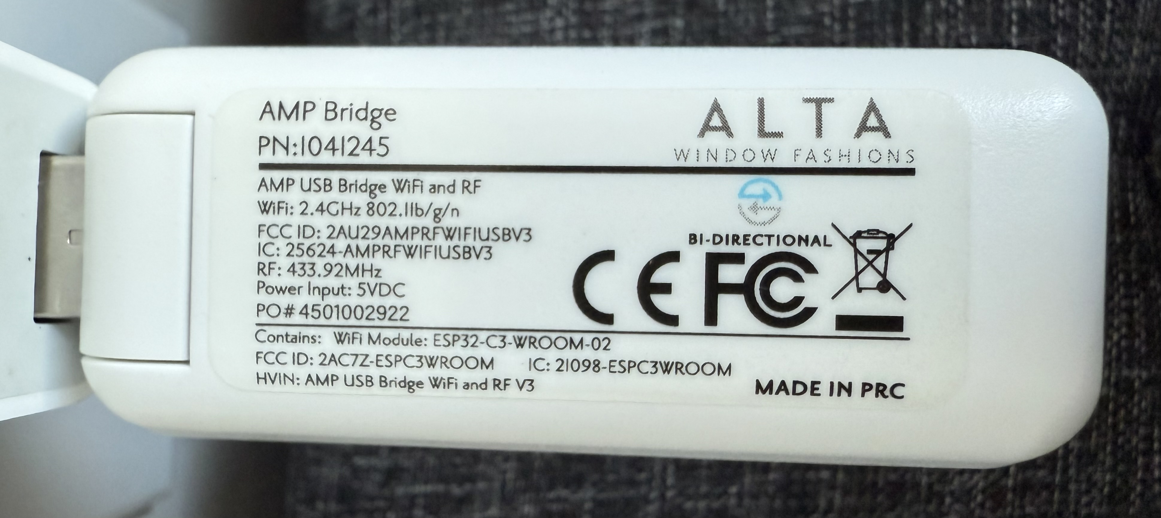 Back of the Alta Window Fashions 