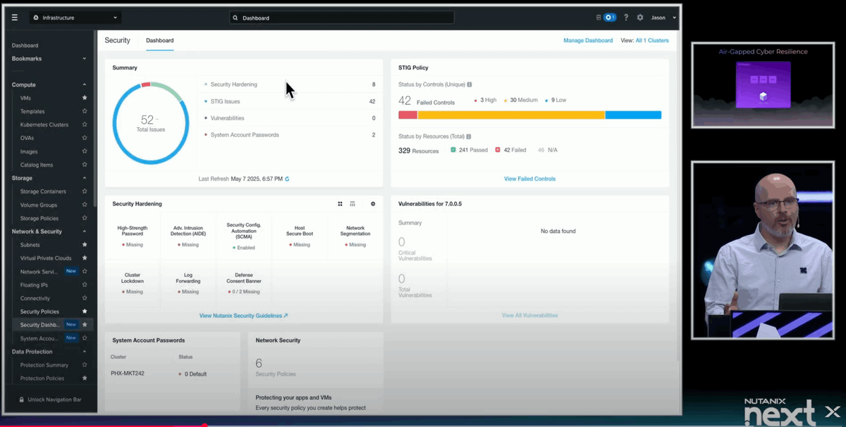 Jason Burns presenting a screen share demo.