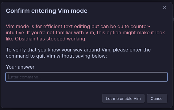 Can you quit Vim?