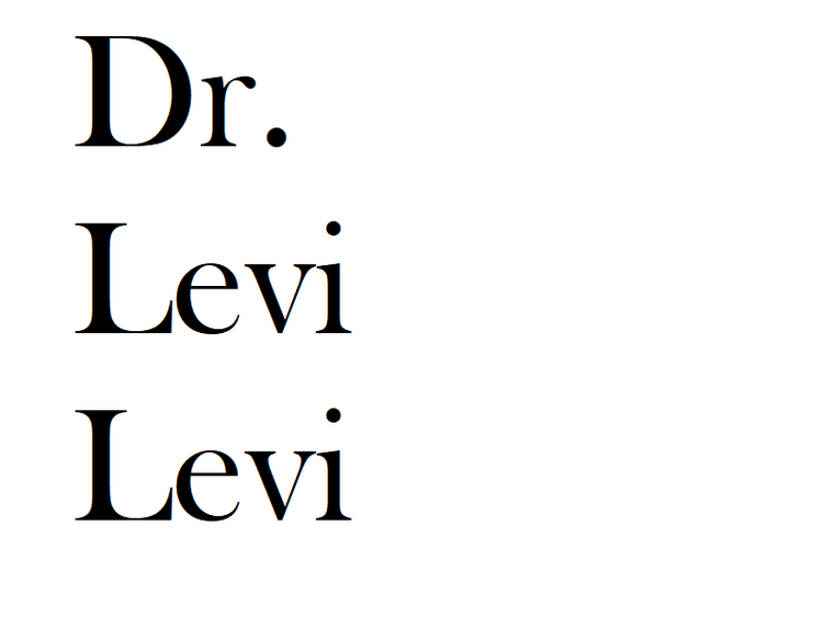 Dr. Levi Levi