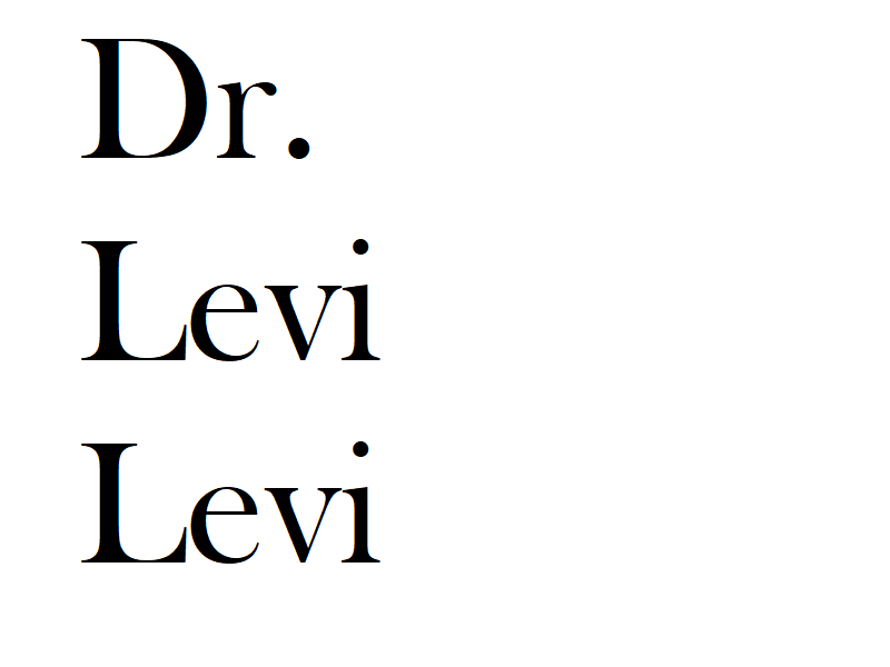 Dr. Levi Levi