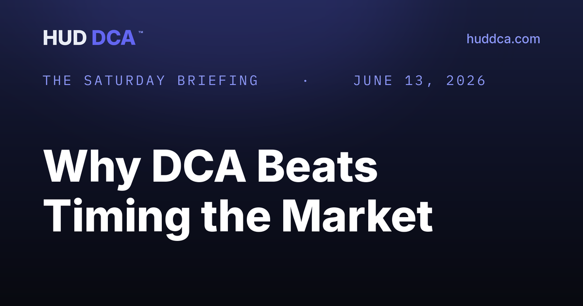 The Saturday Briefing: Why DCA Beats Timing the Market