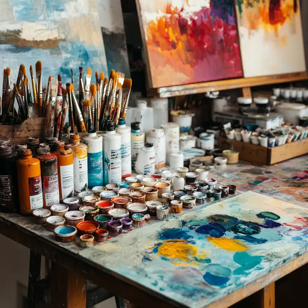 Guided easel placement helping artists work efficiently and avoid fatigue