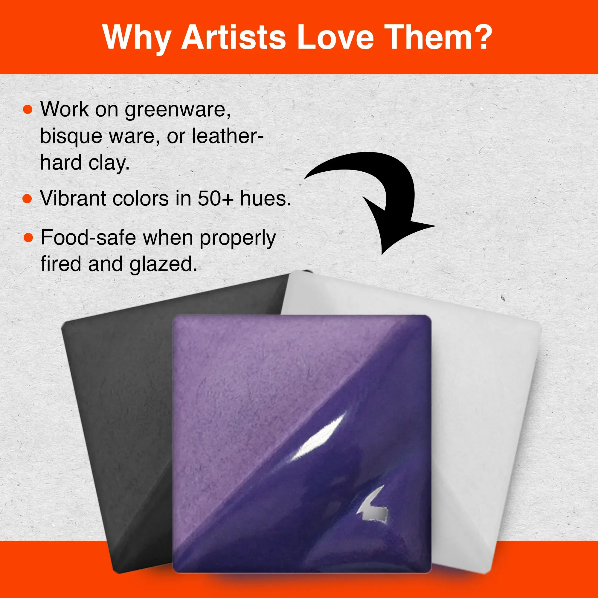 An artist applying Amaco Lead-Free Velvet Underglazes to a ceramic piece using a brush in a studio setting