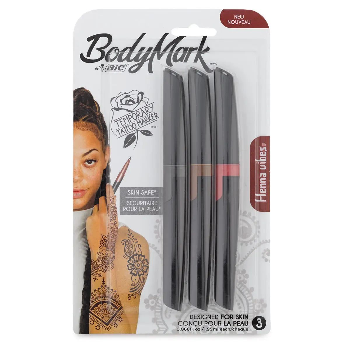 BIC BodyMark Temporary Tattoo Markers in vibrant colors for skin designs