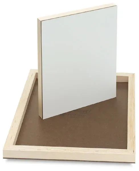 Professional artist painting on Ampersand Gessobord panel with fine detail using acrylics