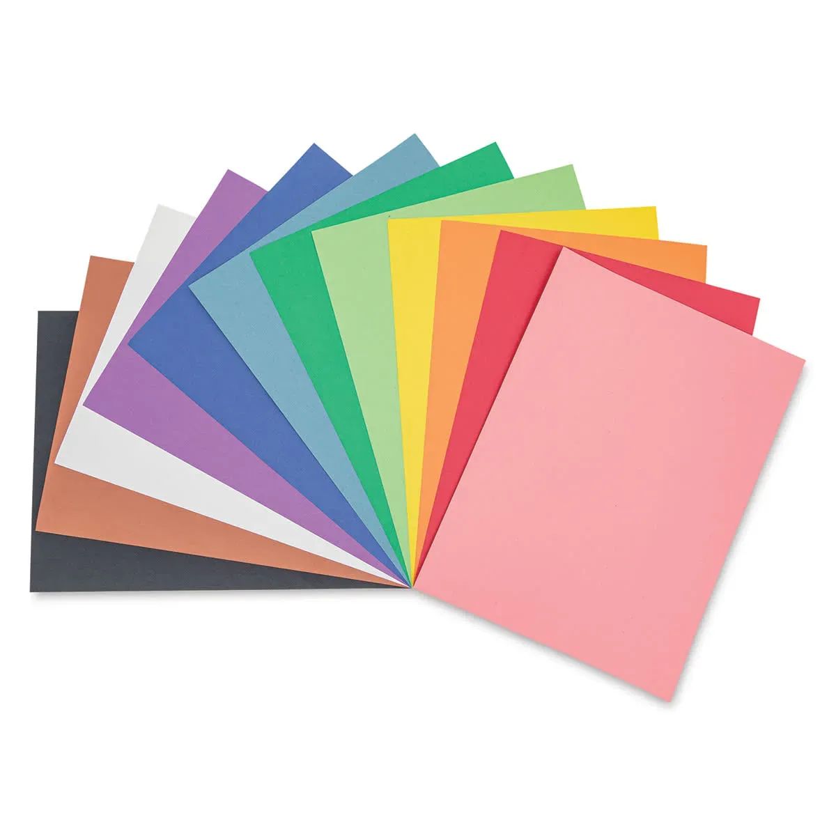 Colorful assortment of Crayola construction paper sheets used in children’s craft projects