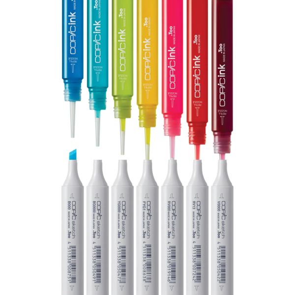 Copic ink refills for Copic markers – vibrant, refillable, and eco-friendly coloring solution for artists
