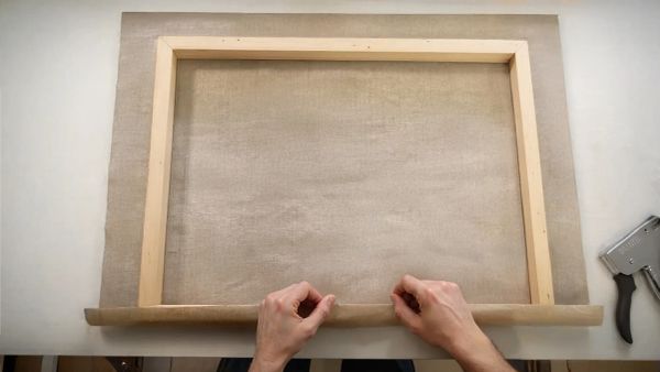 Close-up of linen canvas texture, ideal for oil and acrylic painting