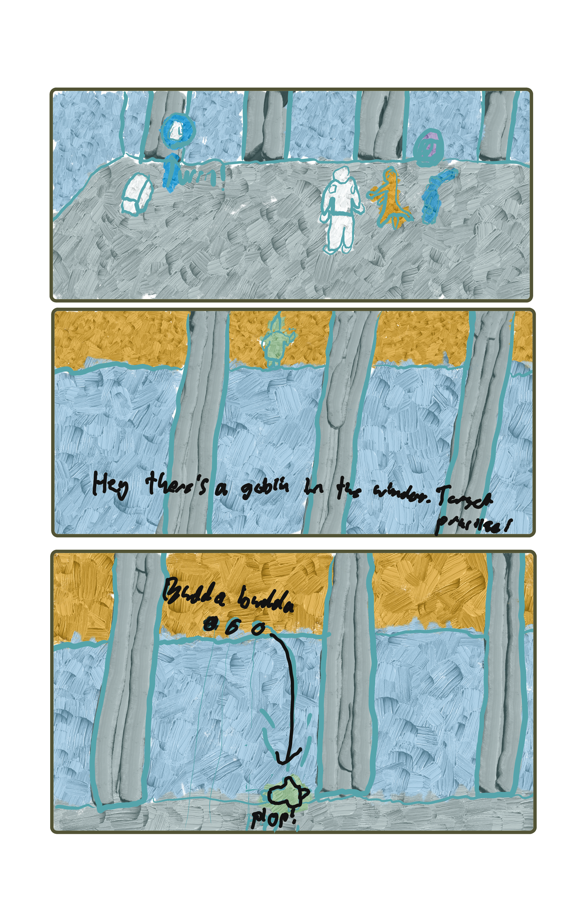 Breen! The figure is raised into the air, and encased in a blue bubble.  The portal disappears, leaving oscar, baker and colin.  Someone in the crowd notices a figure in the window outside, it's gobbo.  "Hey, there's a goblin in the window, target practice!  They shoot gobbo out of the window.