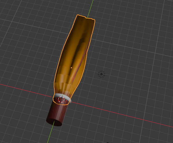 A twisty brown and orange torch without a bloom effect