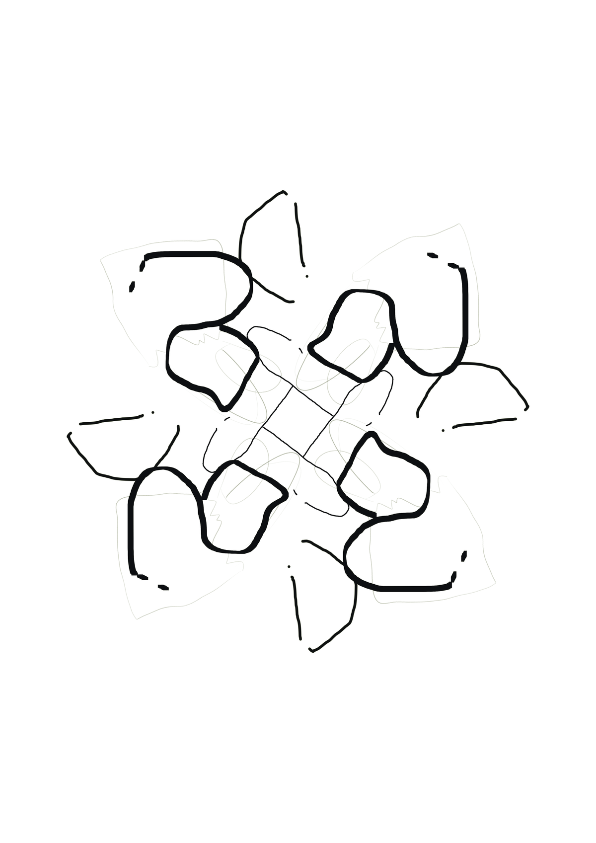 a woven pattern done in black and white