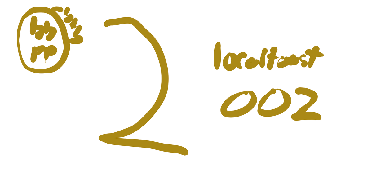 The author's signature, the number 2 and, "Localtoast 002"