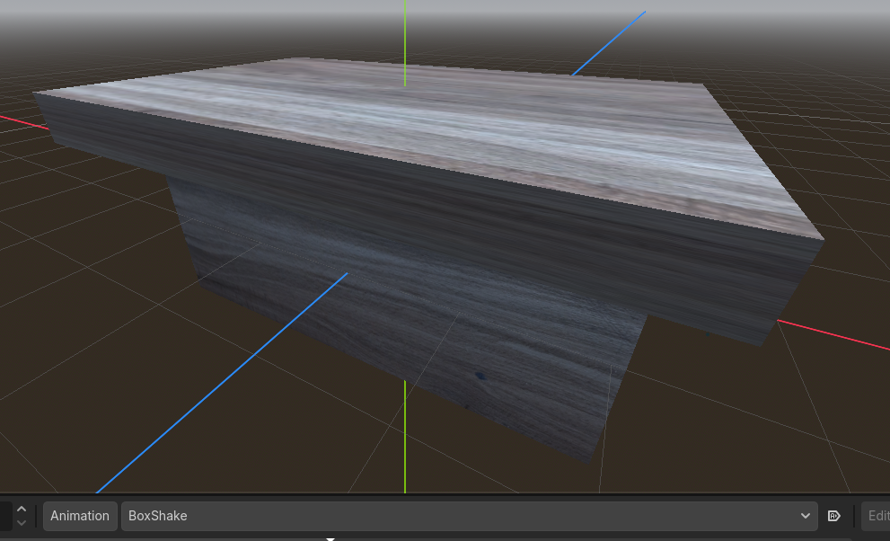 A wooden box in a 3D modelling software window