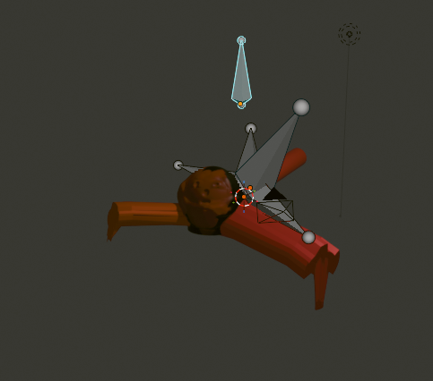 a clownfaced headcrab with bones(Blender) sticking out of its back