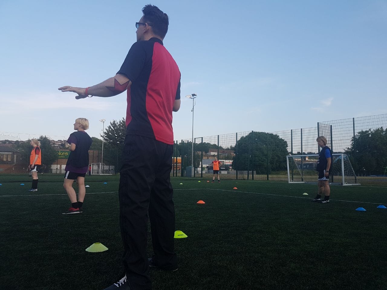 Solidarity Soccer coaching session