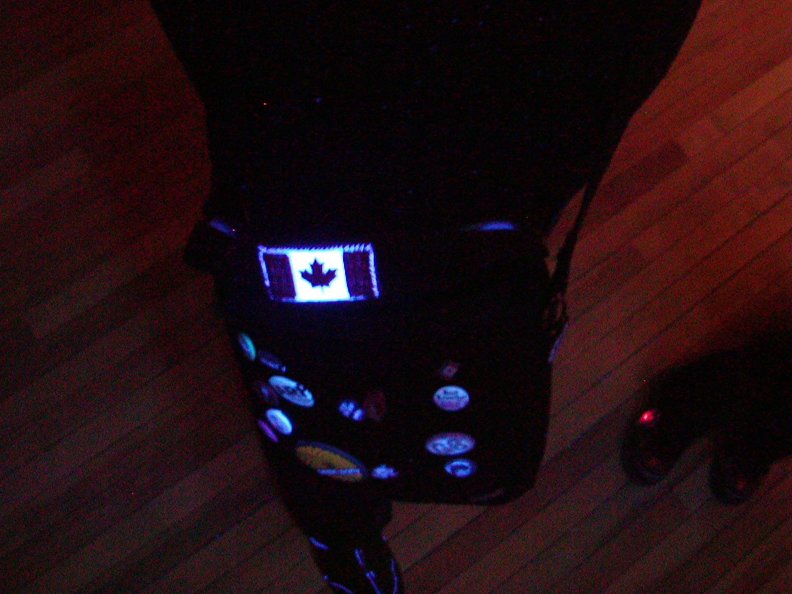 My bag with the Canadian flag stitched onto it.