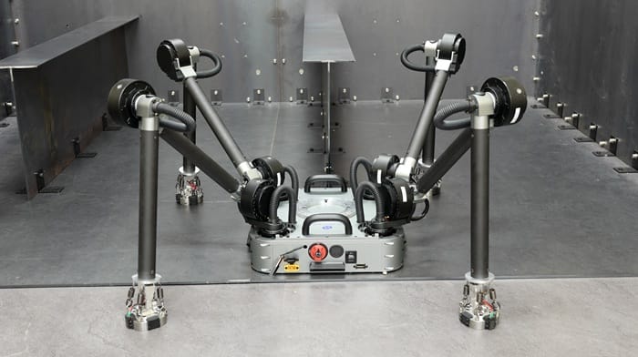 DIDEN 30, is a four-legged robot designed to work inside shipyards where human access is difficult