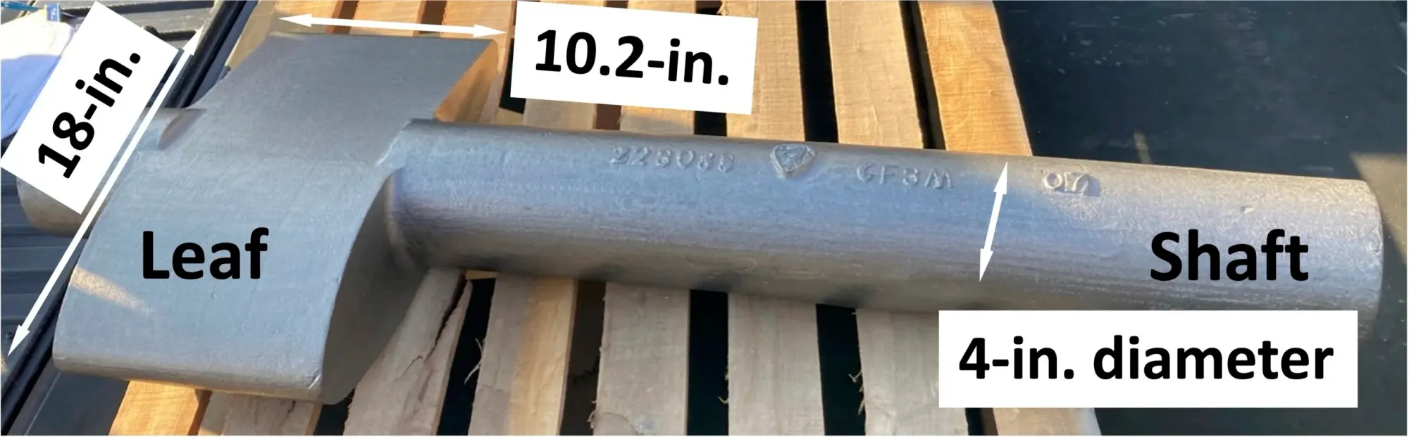 Wicket gate casting (~550 lbs. before machining)