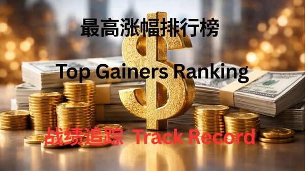 最高涨幅排行榜 Top Gainers Ranking