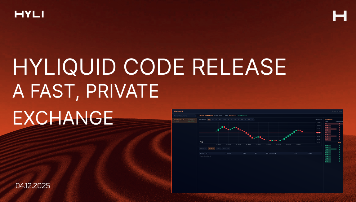 A fast, non-custodial private exchange: introducing Hyliquid