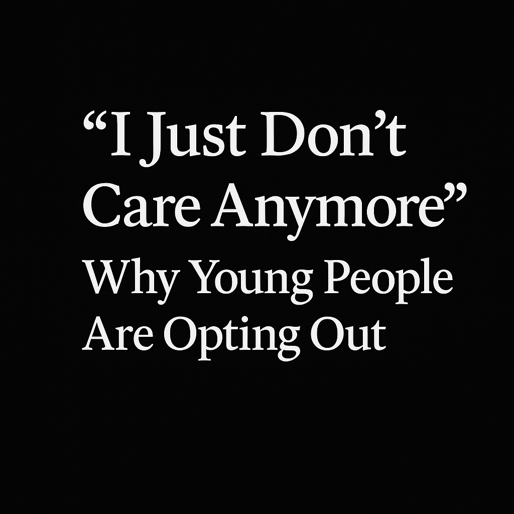 “I Just Don’t Care Anymore”: Why Young People Are Opting Out