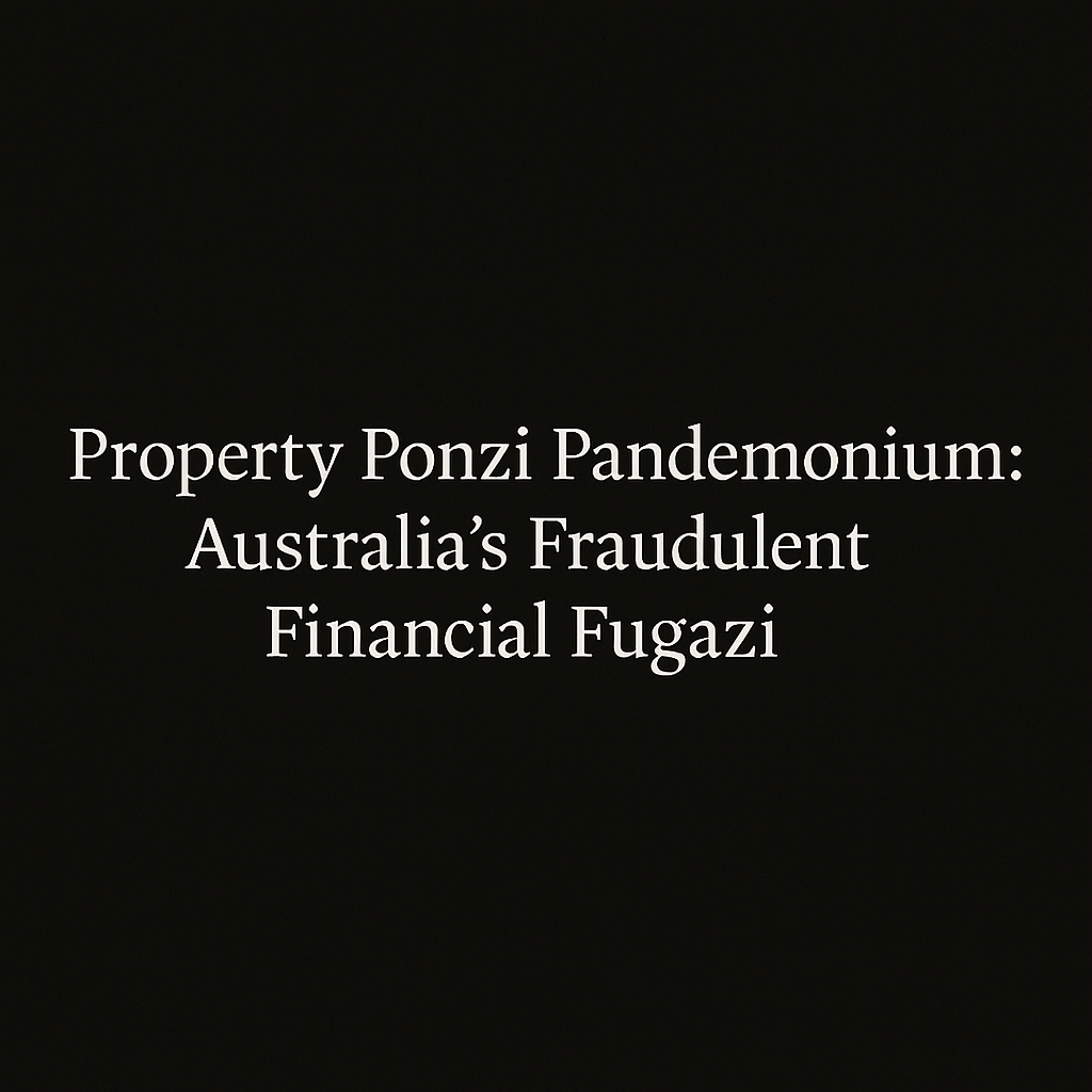 Property Ponzi Pandemonium: Australia’s Fraudulent Financial Fugazi
