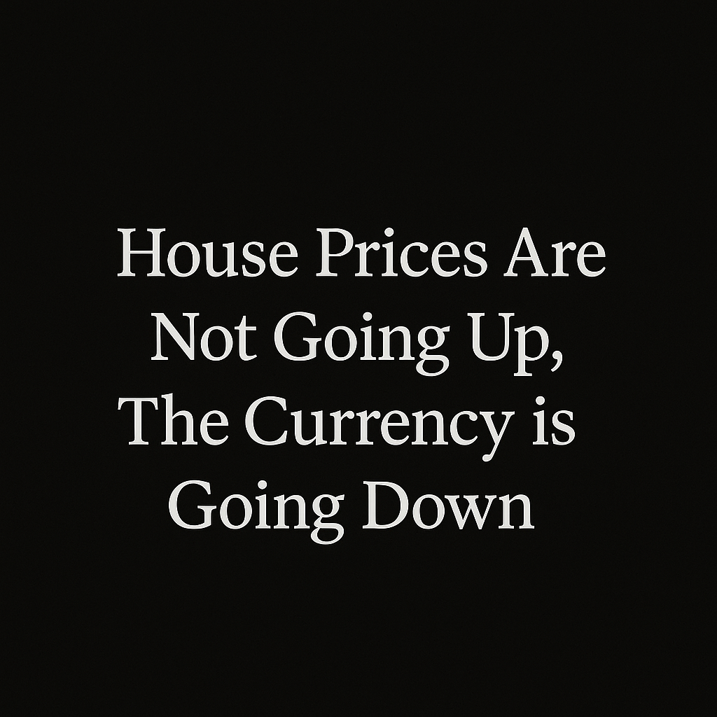House Prices Are Not Going Up, The Currency is Going Down