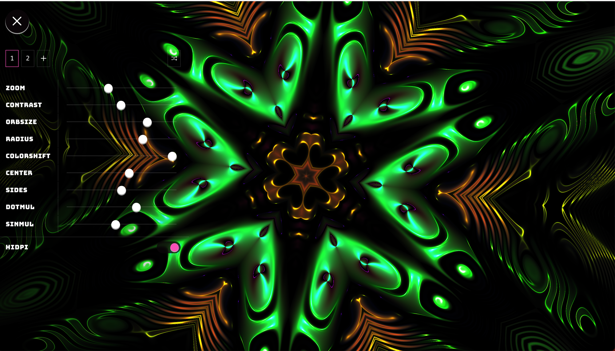 Kaleidosync music visualizer