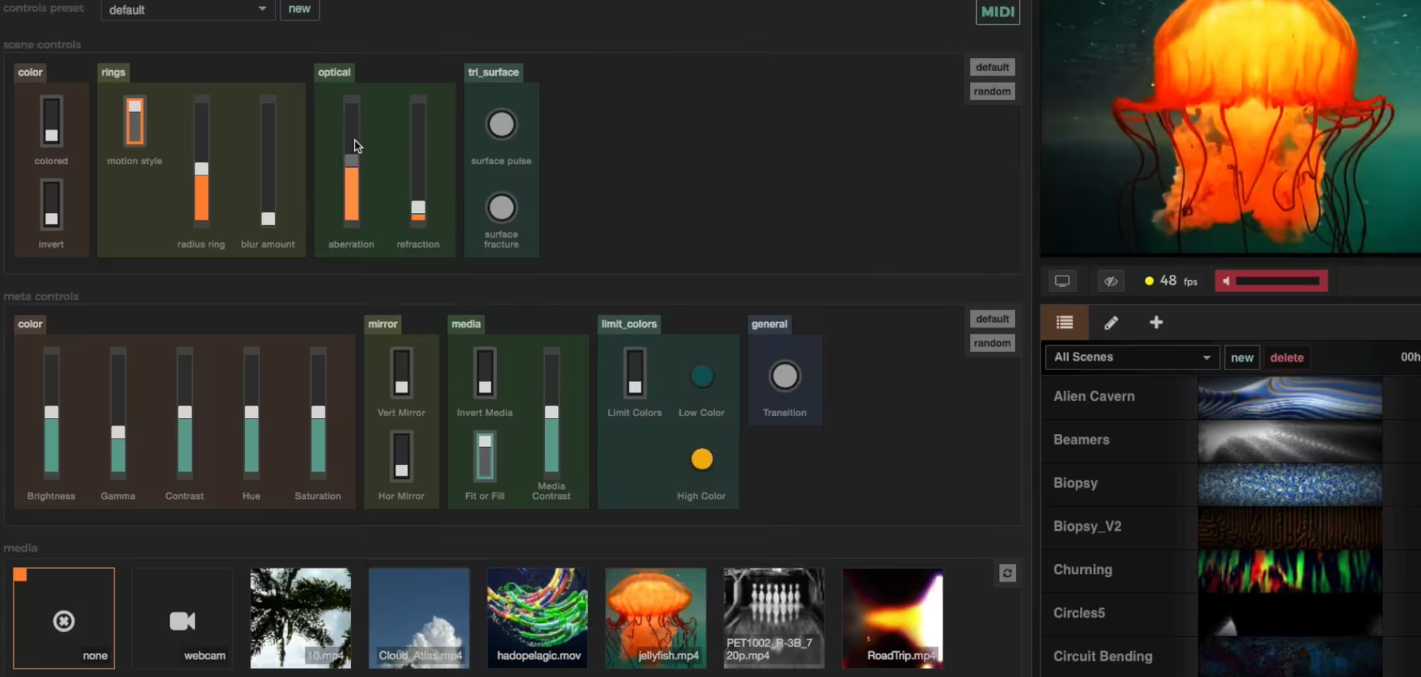 Synesthesia VJ effects software