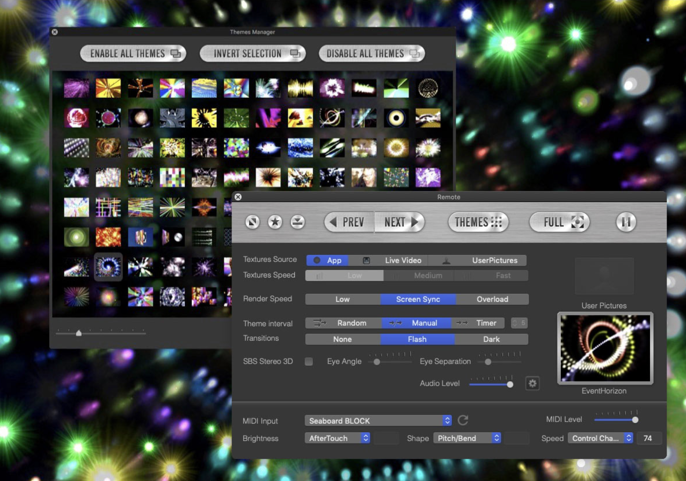 Discobrick live video effect rendering