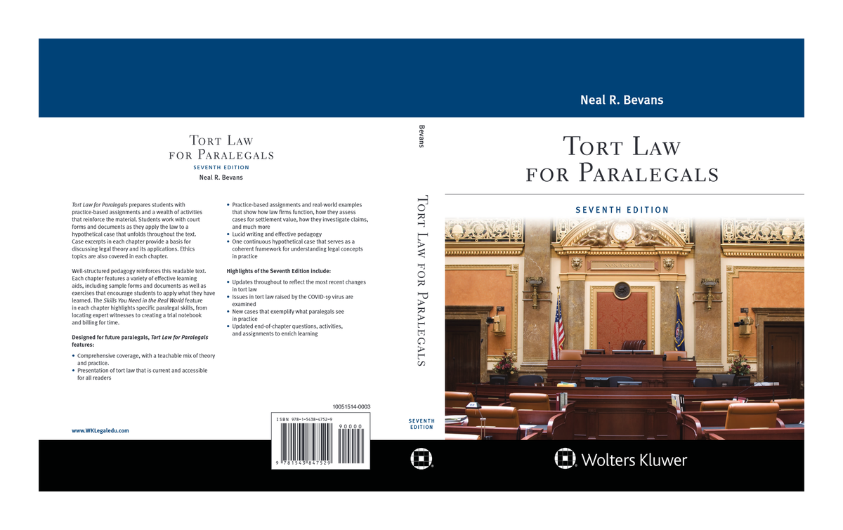 [eBook] [PDF] Tort Law for Paralegals 7th Edition By Neal R. Bevans