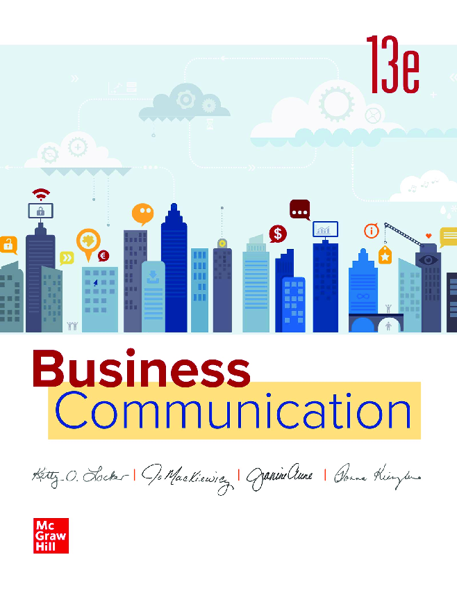 [eTextBook] [PDF] Business and Adminstrative Communication 13th Edition By Kitty Locker