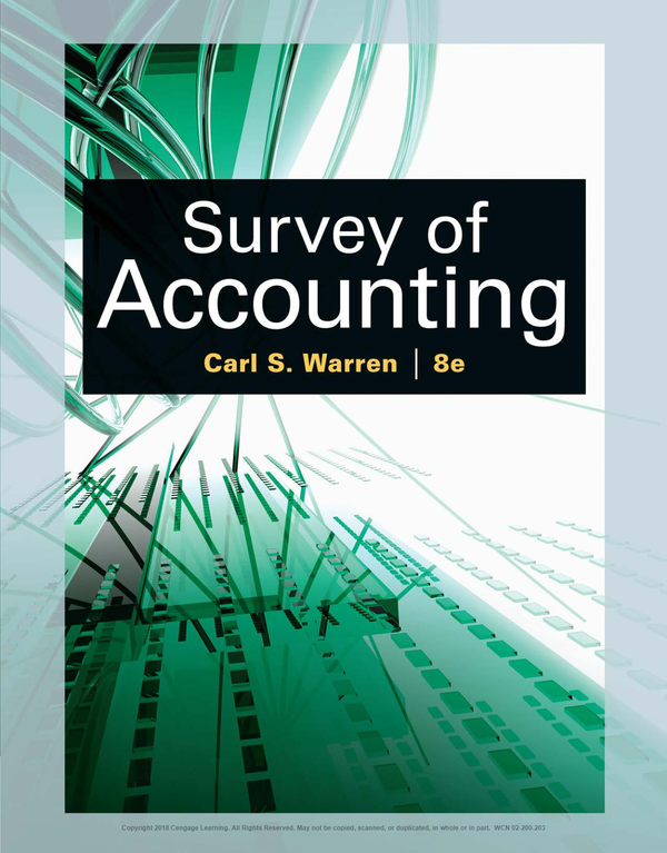 eBook PDF Survey of Accounting 8th Edition By Carl S. Warren