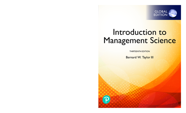 [eTextBook] [PDF] Introduction to Management Science (Global Edition) 13th Edition By Bernard W. Taylor