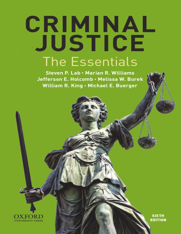 [eTextBook] (EPUB) [PDF] Criminal Justice The Essentials 6th Edition By Steven Lab, Marian Williams, Jefferson Holcomb, Melissa Burek, William King, Michael Buerger