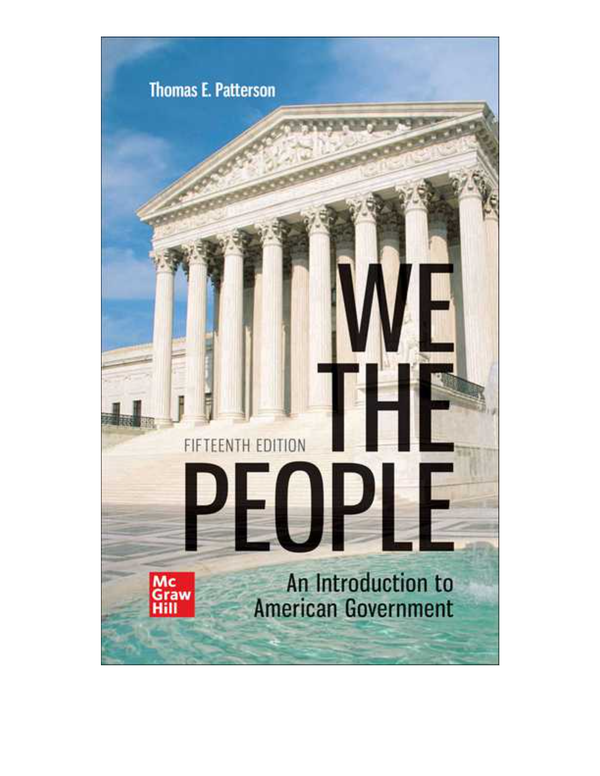 eBook PDF (EPUB) We The People 15th Edition By Thomas E. Patterson