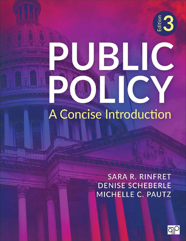 eBook EPUB PDF Public Policy A Concise Introduction 3rd Edition By Sara Rinfret, Denise Scheberle, Michelle Pautz