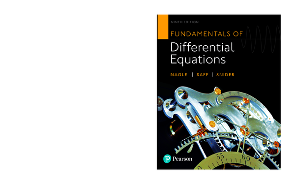 eBook PDF Fundamentals of Differential Equations 9th Edition By Kent Nagle, Edward Saff, Arthur David Snider