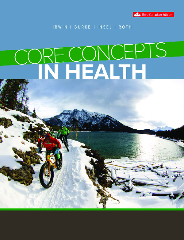 eBook [PDF] Core Concepts in Health 3rd Canadian Edition By Irwin, Burke, Insel, Roth