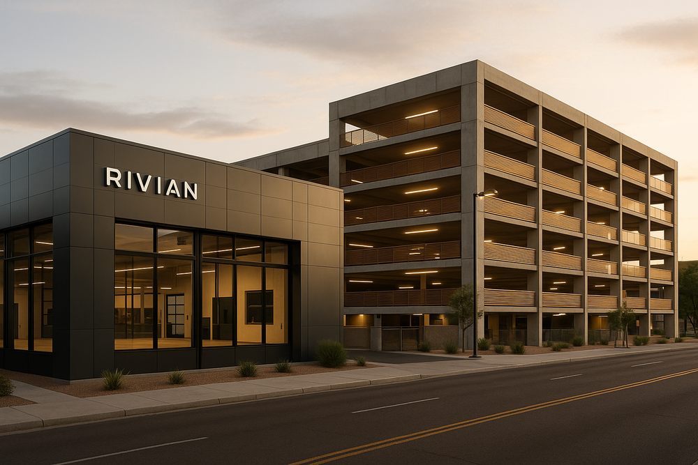 Scottsdale Planning Commission to Vote on Rivian Service Center Rezoning and Downtown Parking Structure June 10. Two conse…