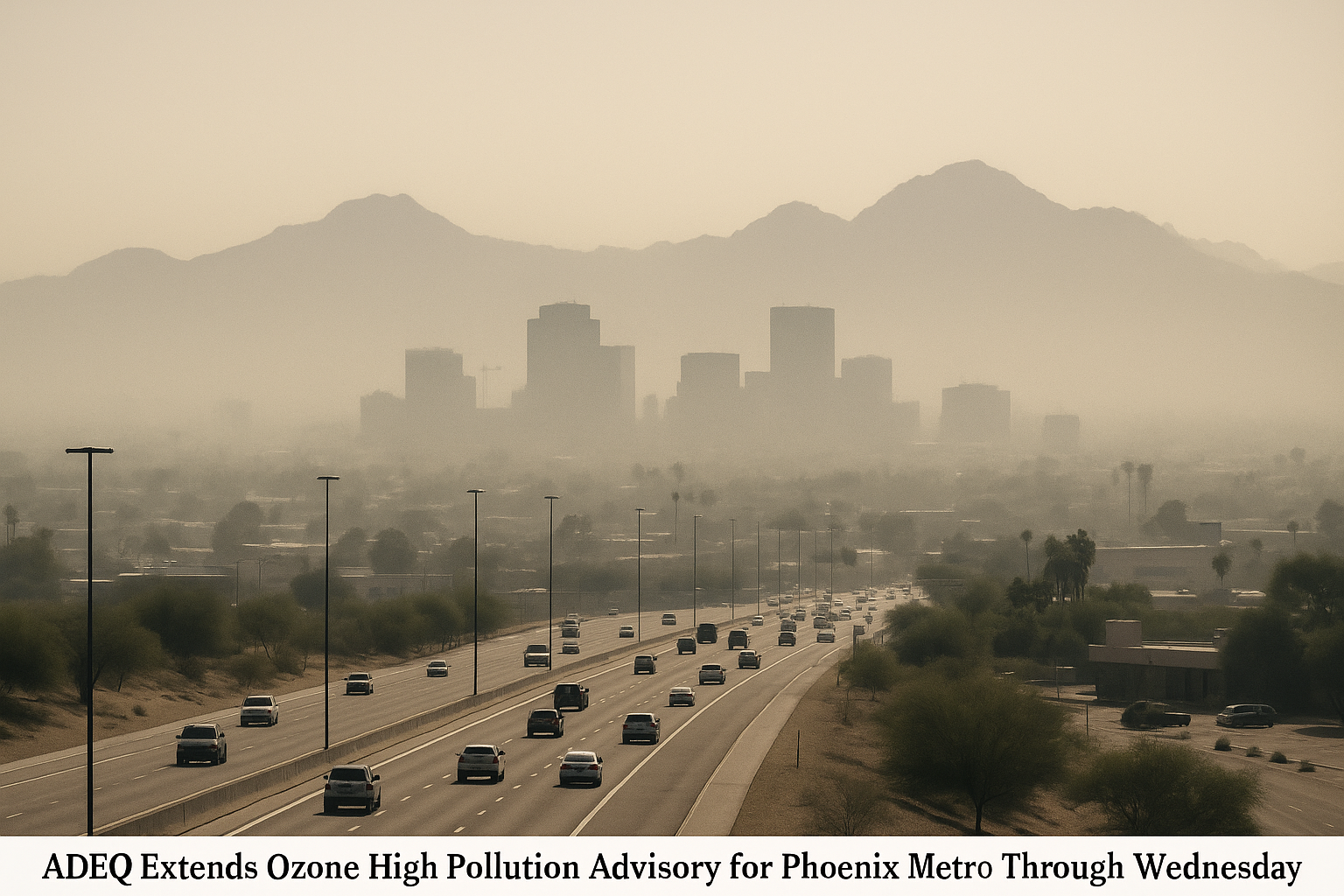 ADEQ Extends Ozone High Pollution Advisory for Phoenix Metro Through Wednesday. The Arizona Department of Environmental Qu…