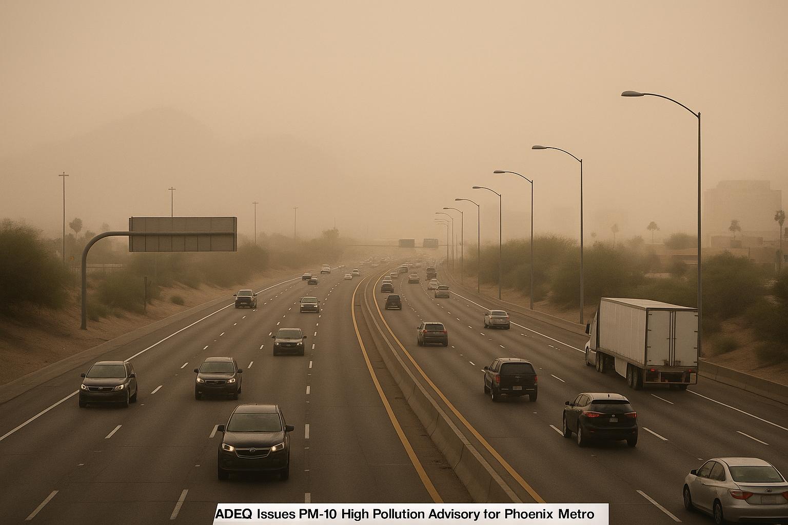 ADEQ Issues PM-10 High Pollution Advisory for Phoenix Metro Through Saturday. Gusty winds are expected to generate widespr…