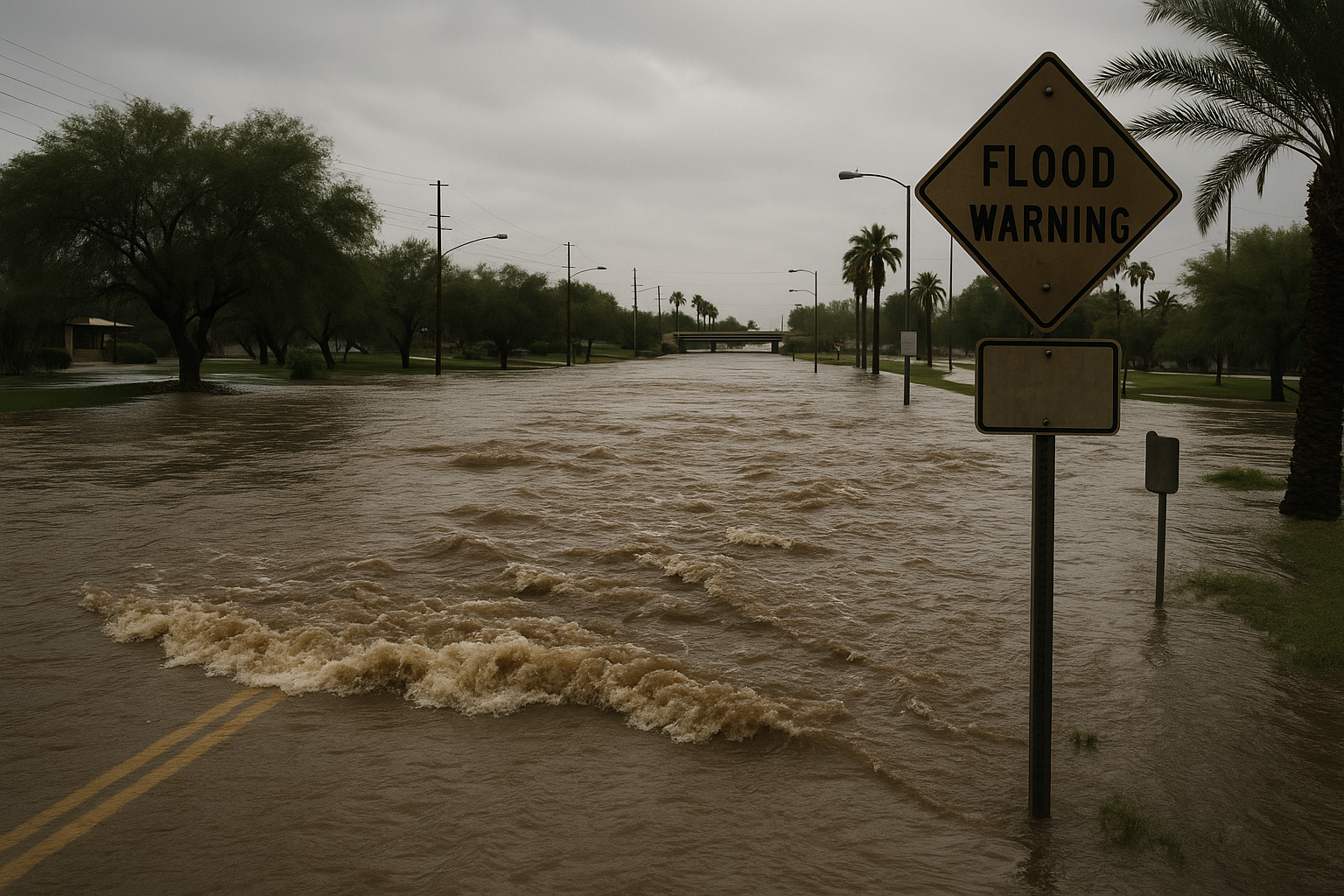 FLOOD WARNING: Indian Bend Wash Above Alarm Stage, Paradise Valley and Downtown Scottsdale at Risk. The National Weather S…