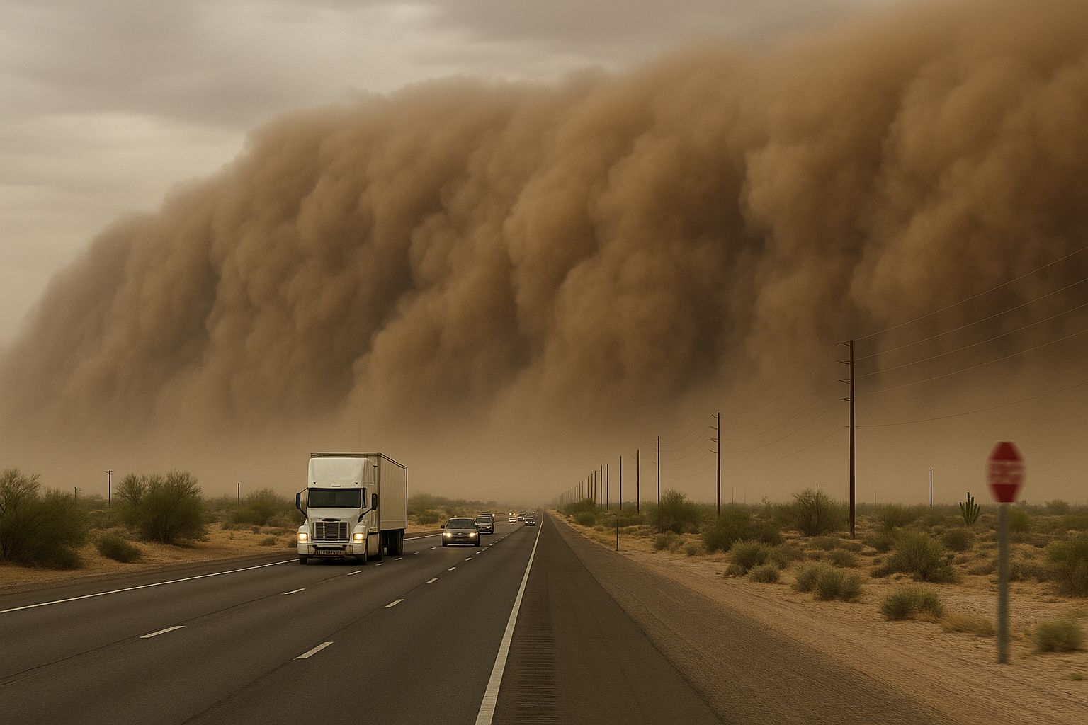 NWS Issues Dust Advisory for Gila Bend Corridor as Wall of Dust Moves West at 40 MPH. A fast-moving dust wall cut visibili…