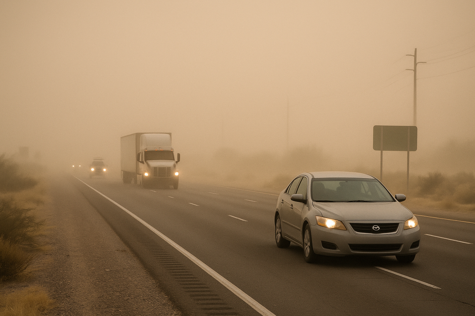 NWS Issues Dust Advisory for Maricopa County, Visibility Below One Mile on I-8 and Routes 85, 238. A wall of dust moving w…