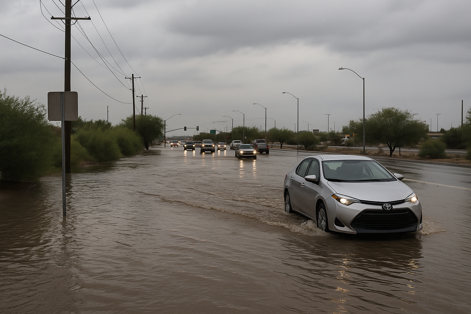 NWS Issues Flood Advisory for Maricopa County Through 10:45 p.m.. Thunderstorms dropped up to 1.25 inches of rain on rural…